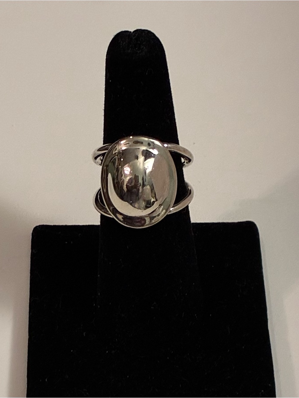 Robert Lee Morris (RLM Studio) Modernist Sterling Silver Oval Dome Ring  Sz 7.5